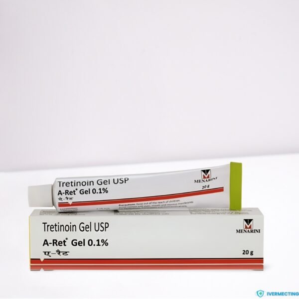 Menarini A-Ret Tretinoin 0.1% Gel 20g (5 Packs)