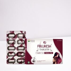 Follikesh Biotin 100 Tablets – Natural Hair Growth Support for Women & Men | Vitamin B7 for Healthy Hair